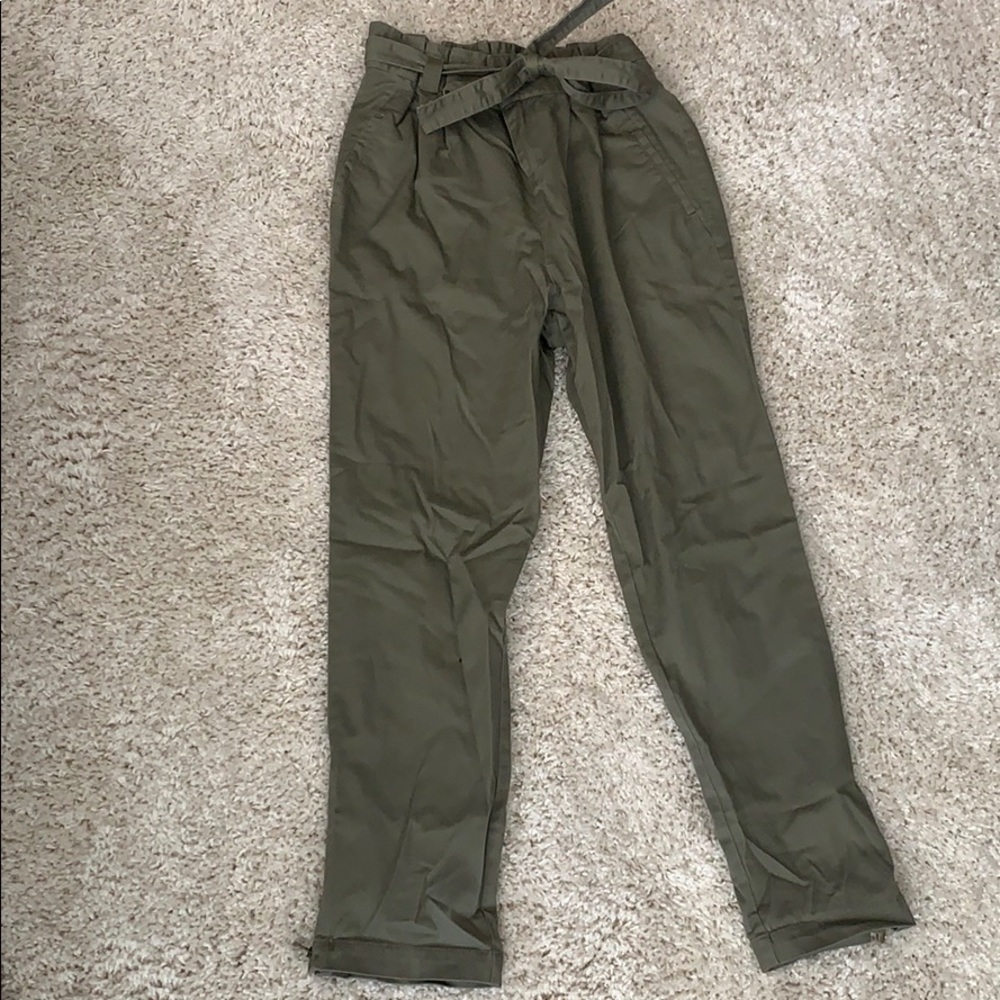 Tie belt pants